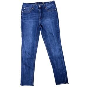 Seven7 Weekend Slim Fit Frayed Hem Ankle Jeans Size 8 (30X29)